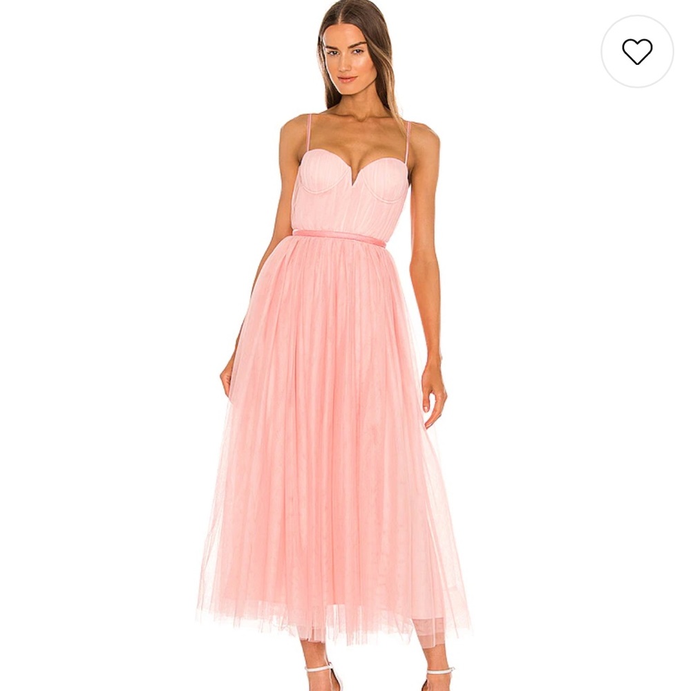 SAU LEE Selina Dress in Pink & Blush
